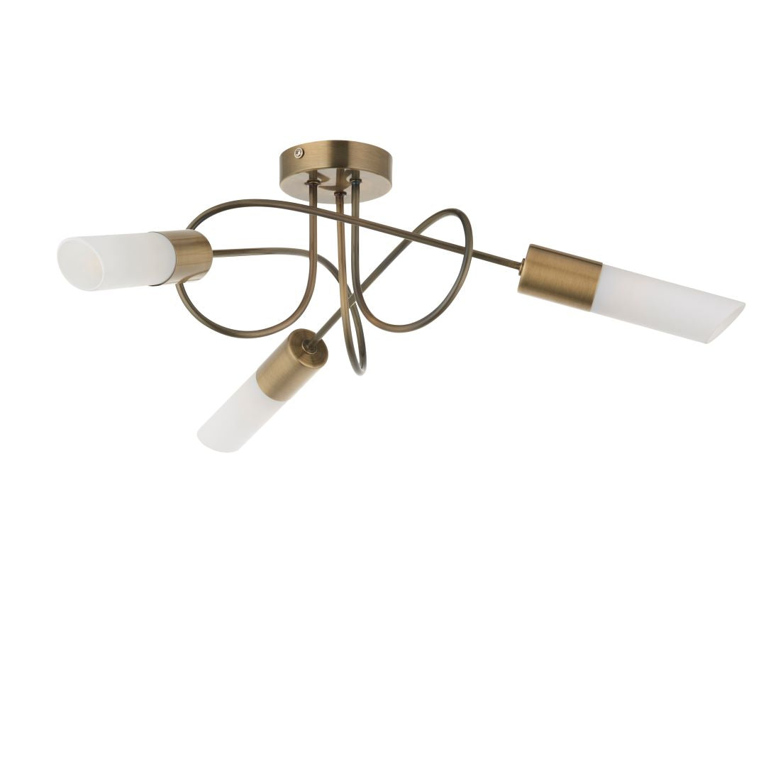 BrassLuxe | Elegant Antique Brass LED Ceiling Light Fixture 4