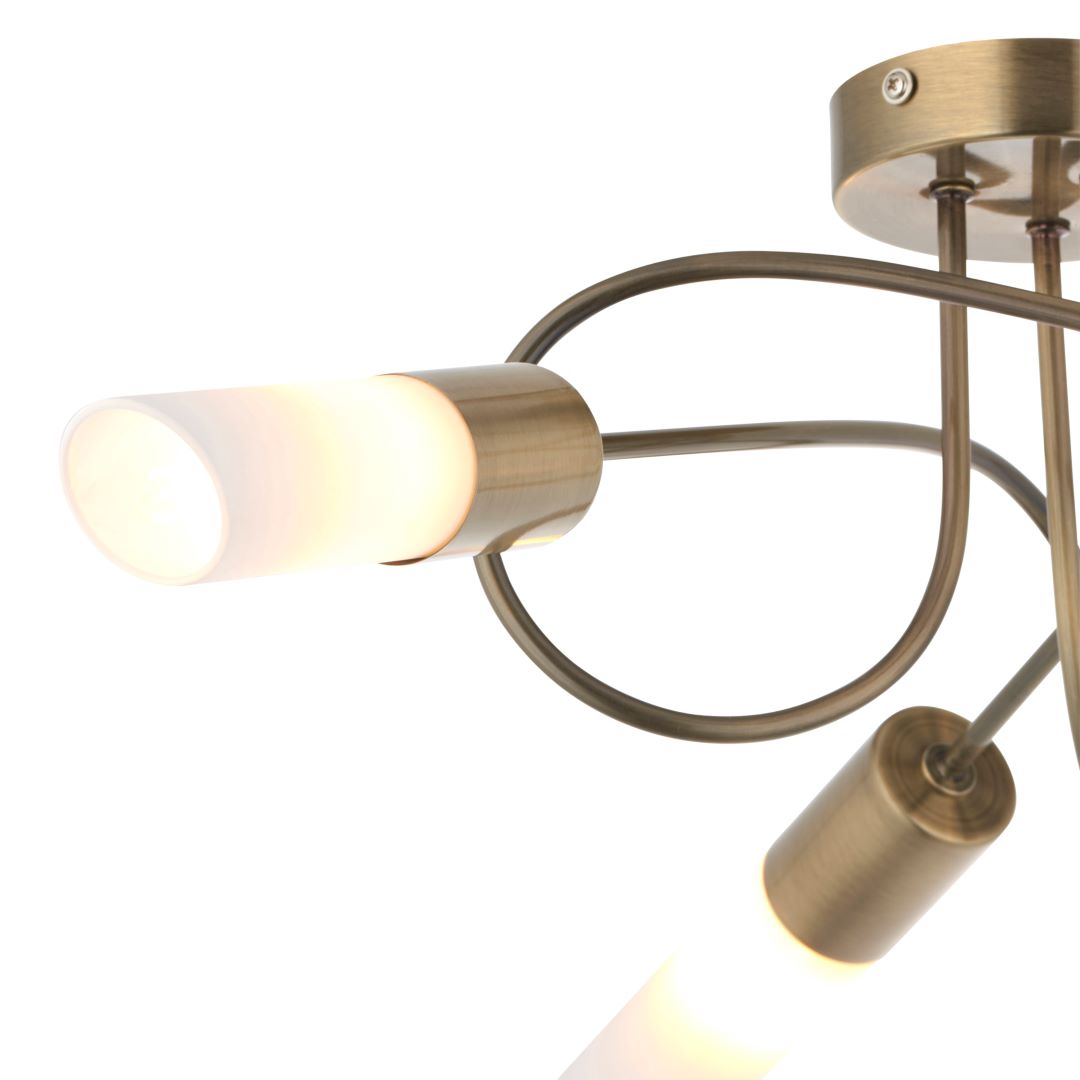 BrassLuxe | Elegant Antique Brass LED Ceiling Light Fixture 5