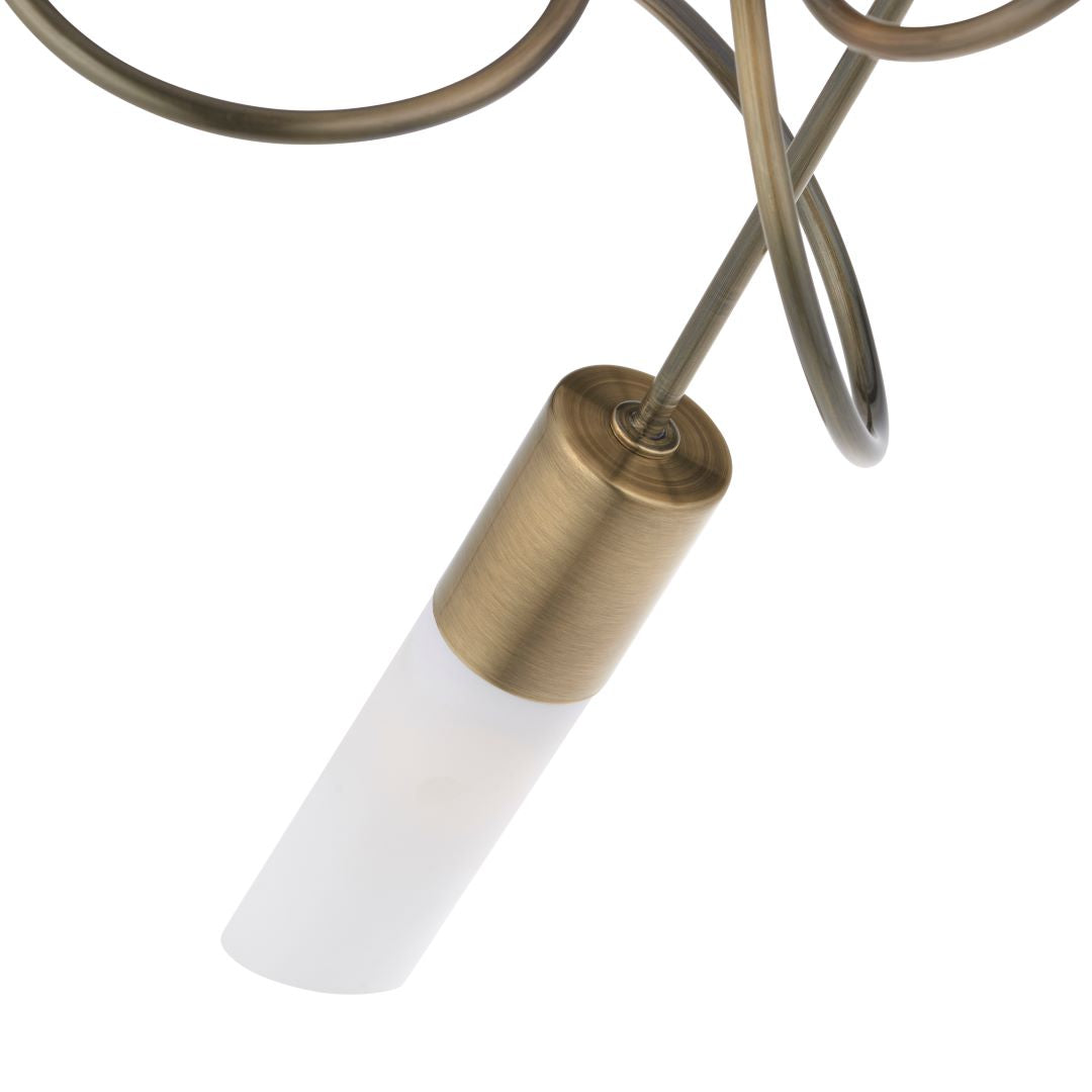 BrassLuxe | Elegant Antique Brass LED Ceiling Light Fixture 6
