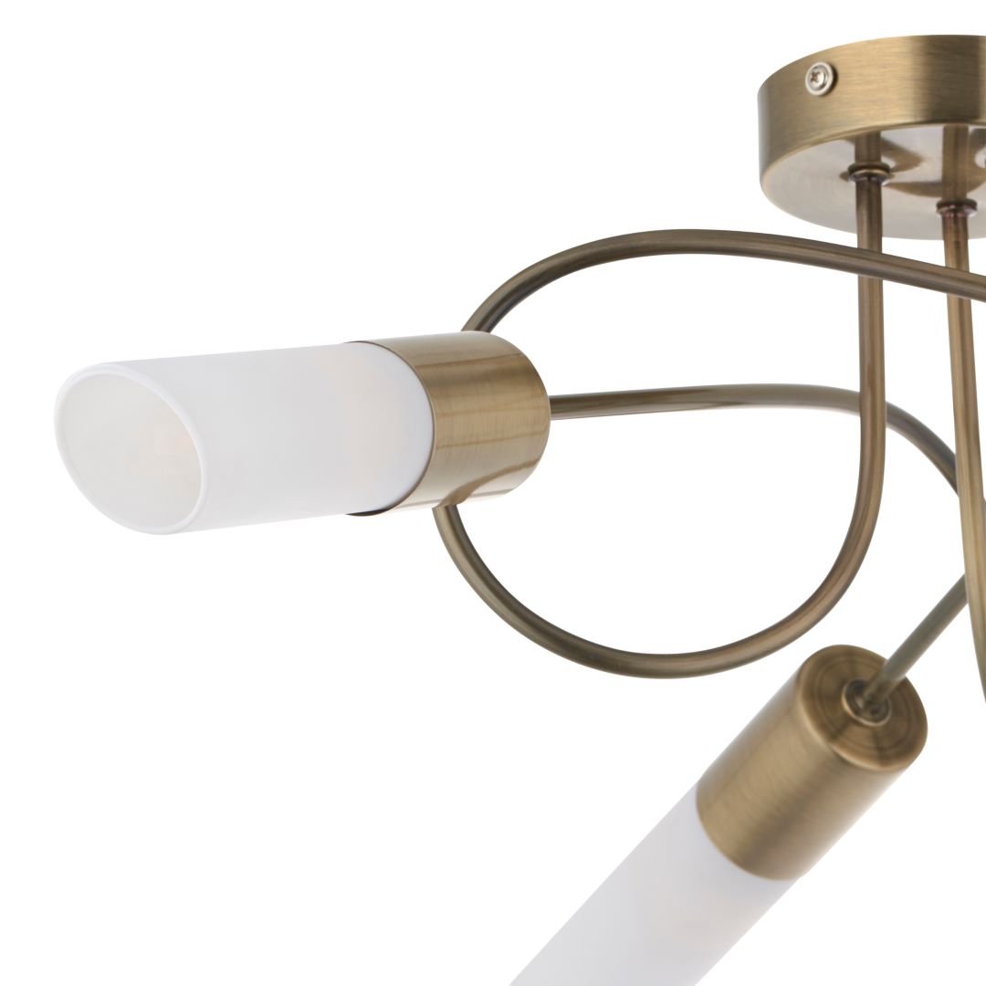 BrassLuxe | Elegant Antique Brass LED Ceiling Light Fixture 8