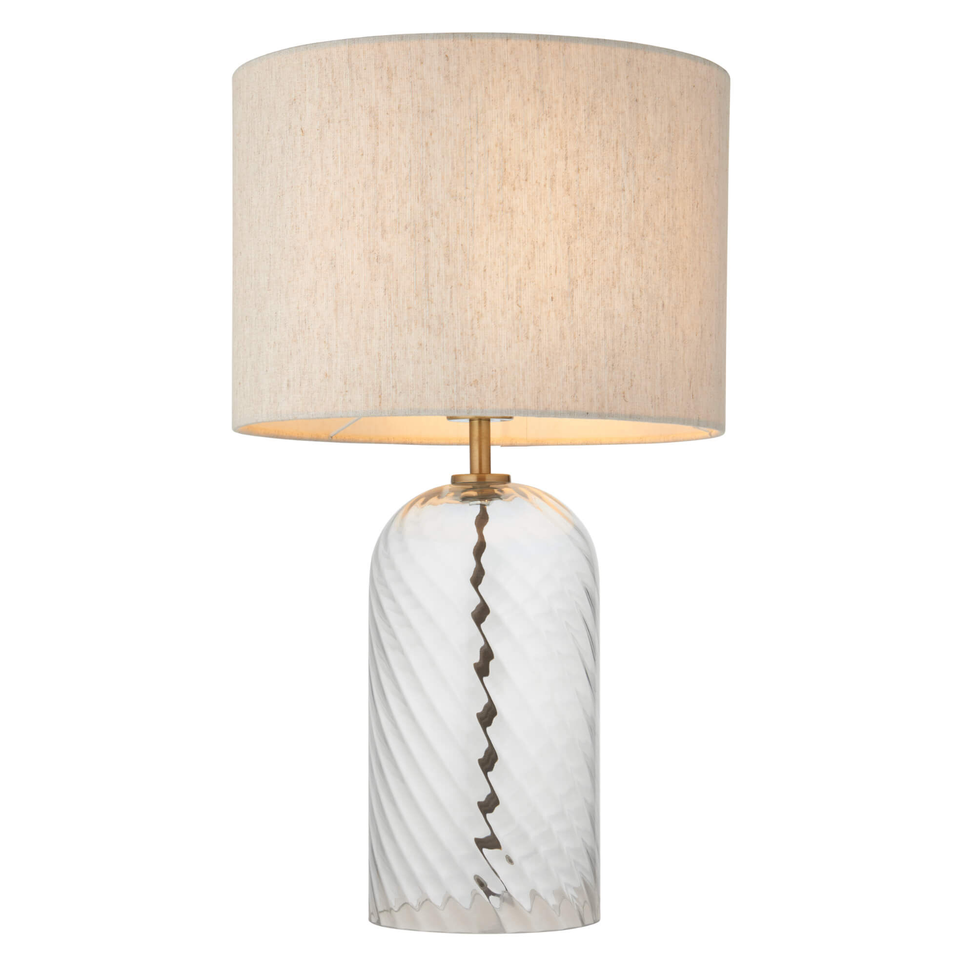 Luminara | Elegant Textured Glass Table Lamp with Brass Accents 3
