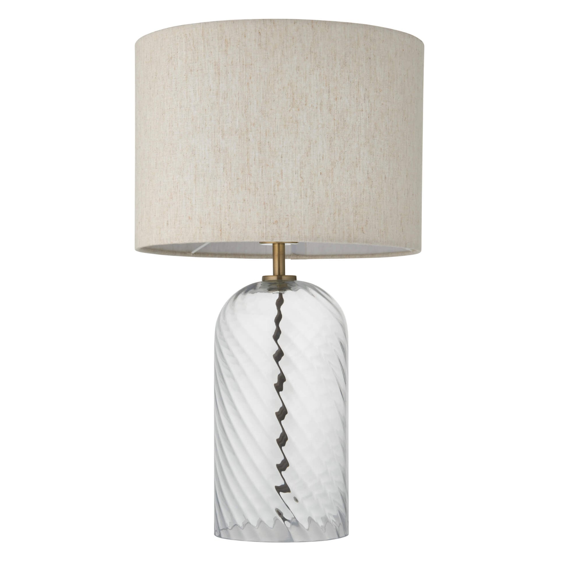 Luminara | Elegant Textured Glass Table Lamp with Brass Accents 4