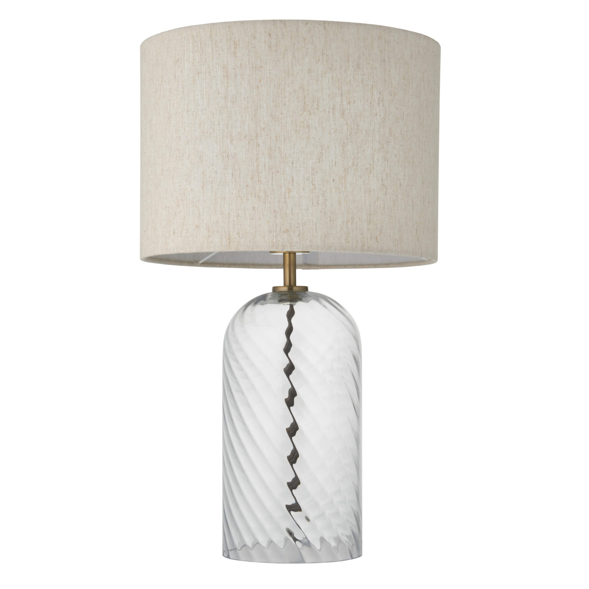 Luminara | Elegant Textured Glass Table Lamp with Brass Accents 4