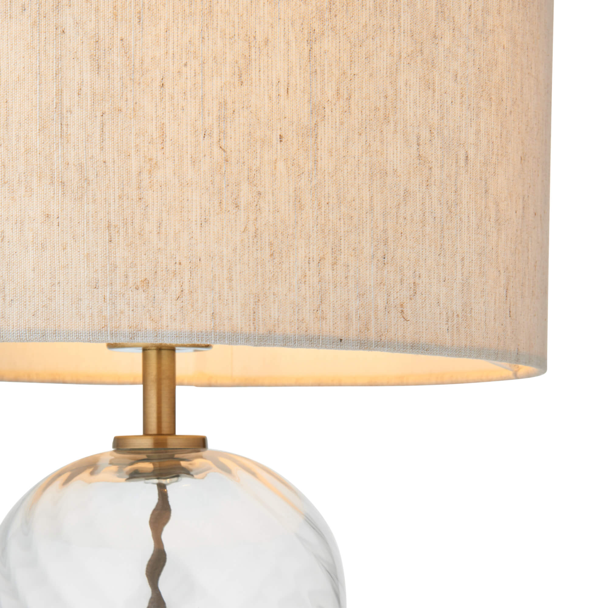 Luminara | Elegant Textured Glass Table Lamp with Brass Accents 5
