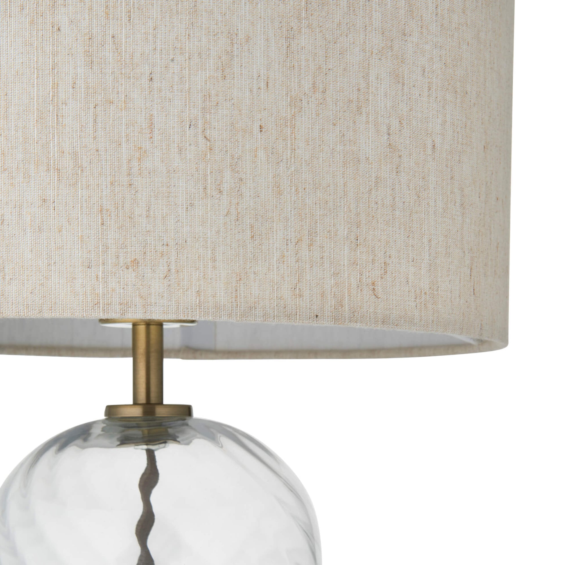 Luminara | Elegant Textured Glass Table Lamp with Brass Accents 6
