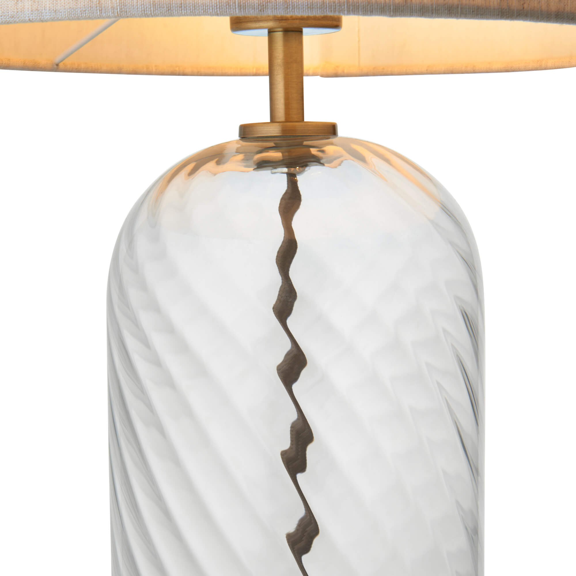 Luminara | Elegant Textured Glass Table Lamp with Brass Accents 7