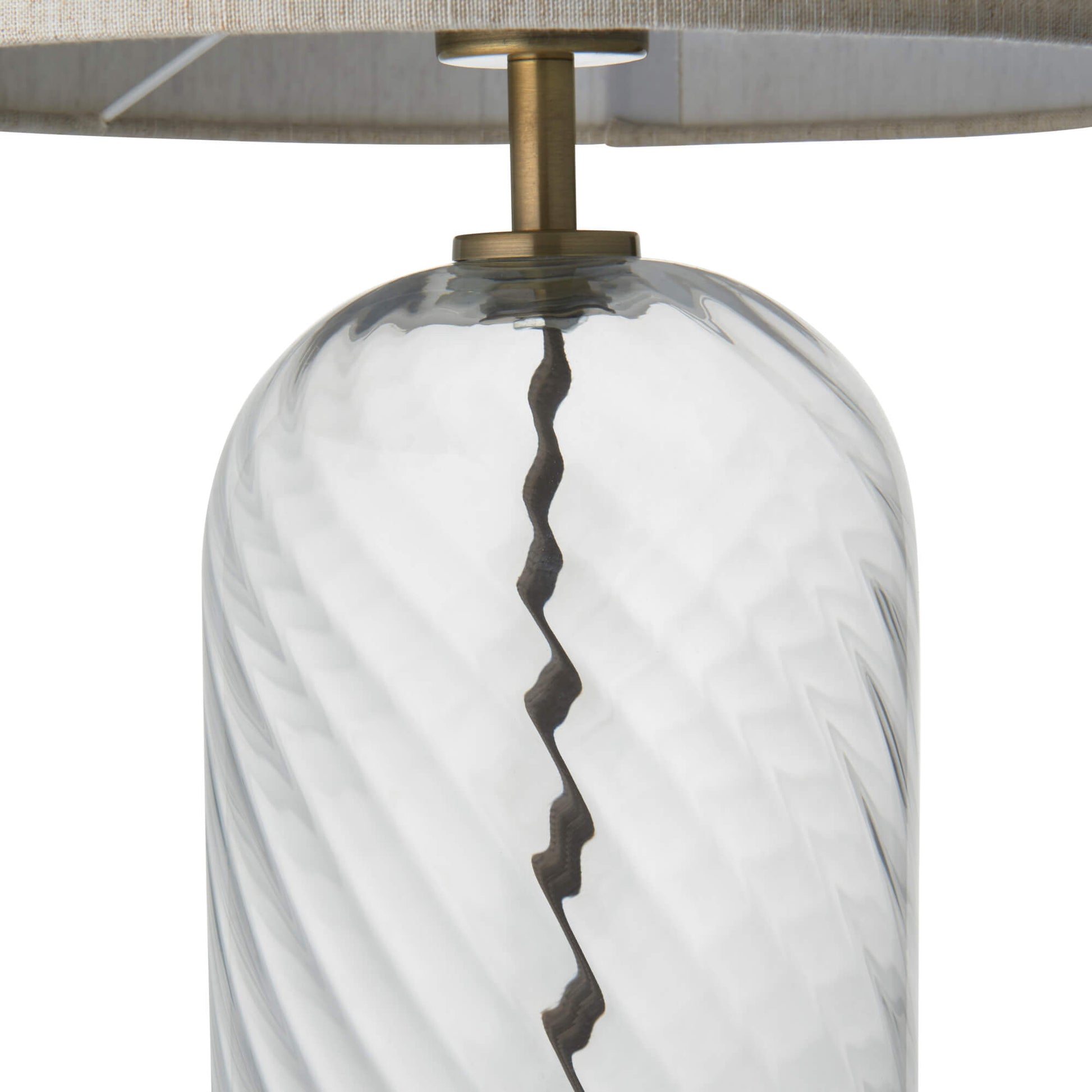 Luminara | Elegant Textured Glass Table Lamp with Brass Accents 8