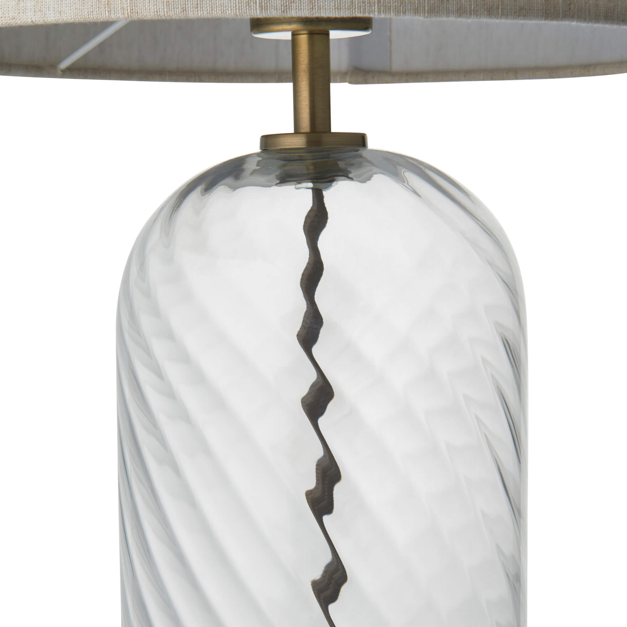 Luminara | Elegant Textured Glass Table Lamp with Brass Accents 8