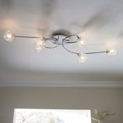 Freyza - Jaymie 6-Light Chrome Semi-Flush Ceiling Light