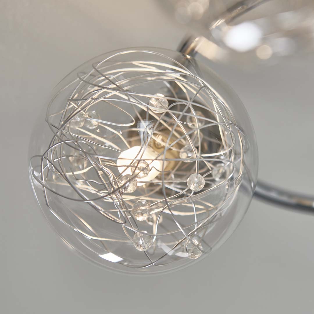 Freyza - Jaymie 6-Light Chrome Semi-Flush Ceiling Light