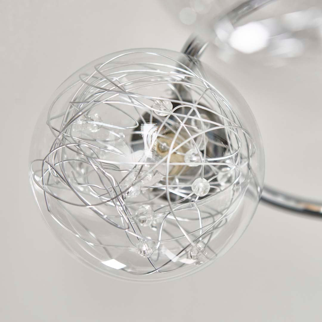 Freyza - Jaymie 6-Light Chrome Semi-Flush Ceiling Light