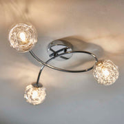 Freyza - Jaymie 3 Light Chrome Semi-Flush Ceiling Light