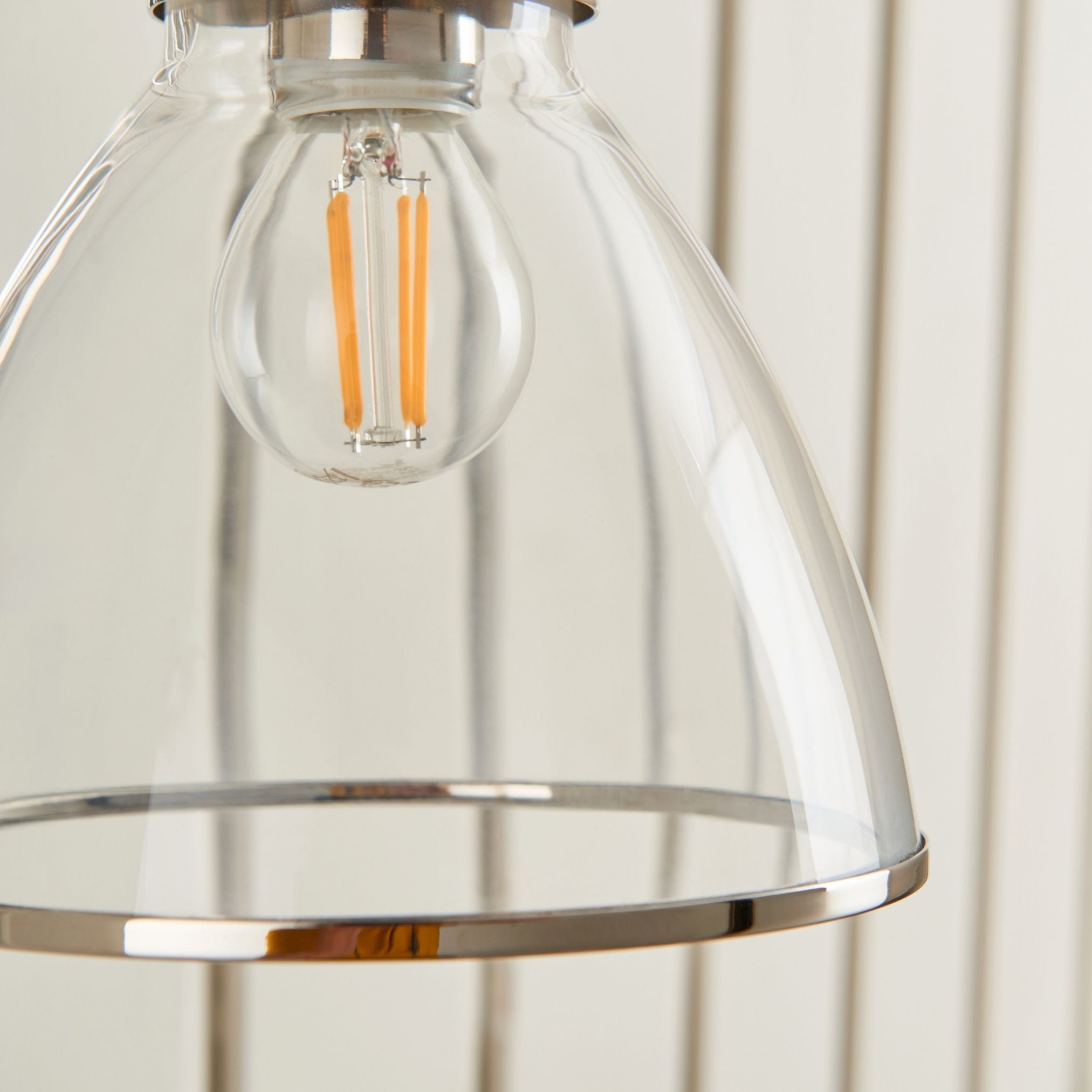 Freyza - Brunswick Polished Nickel & Glass Wall Light