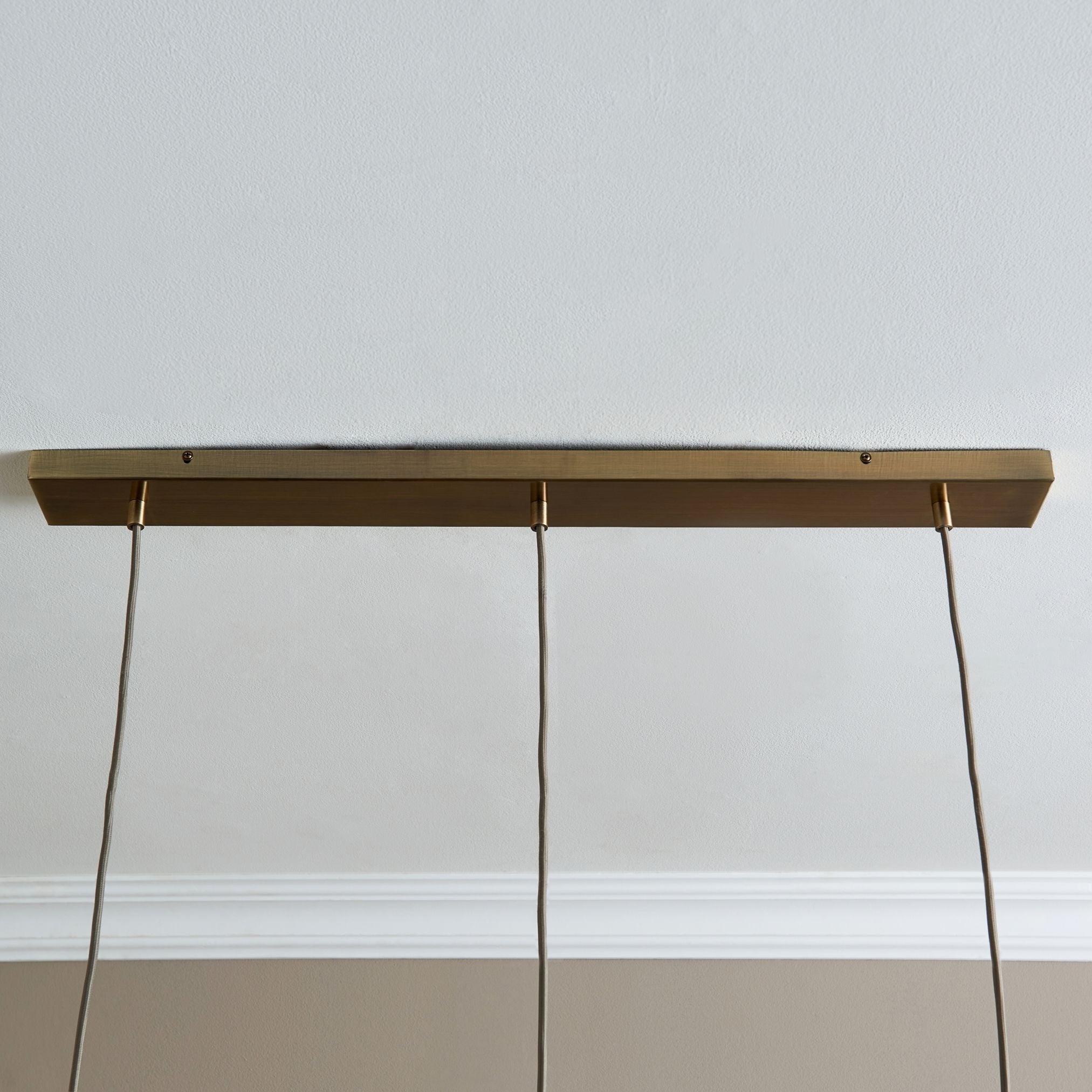 Freyza - Brunswick 3 Light Antique Brass & Glass Ceiling Pendant Bar