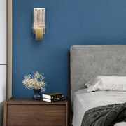 Freyza - LED Wall Sconce Light – Postmodern Crystal Gold Stainless Steel (33x13cm / 13x5in)
