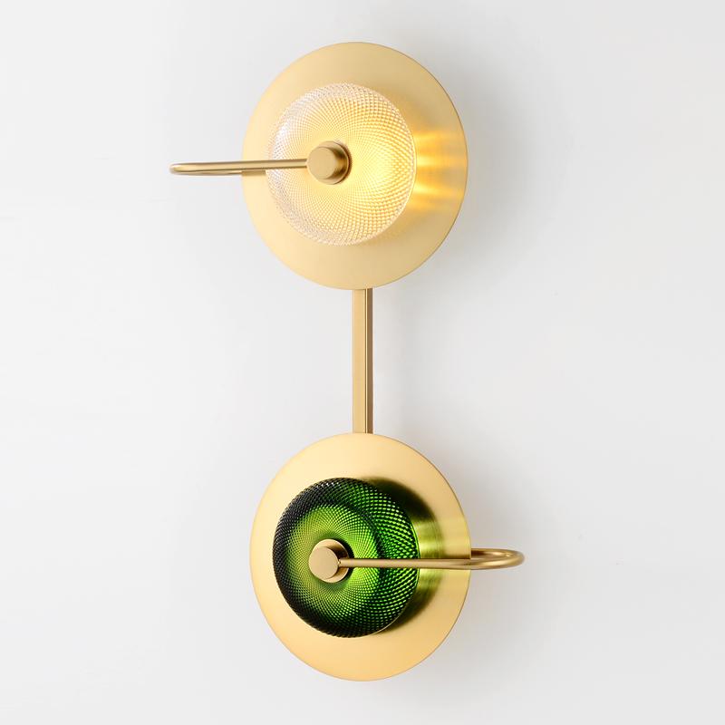 Freyza - Wattle - Circular Modern Art Deco Wall Lamp