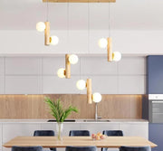 Freyza - Prescott - Modern Wooden Bulb Chandelier