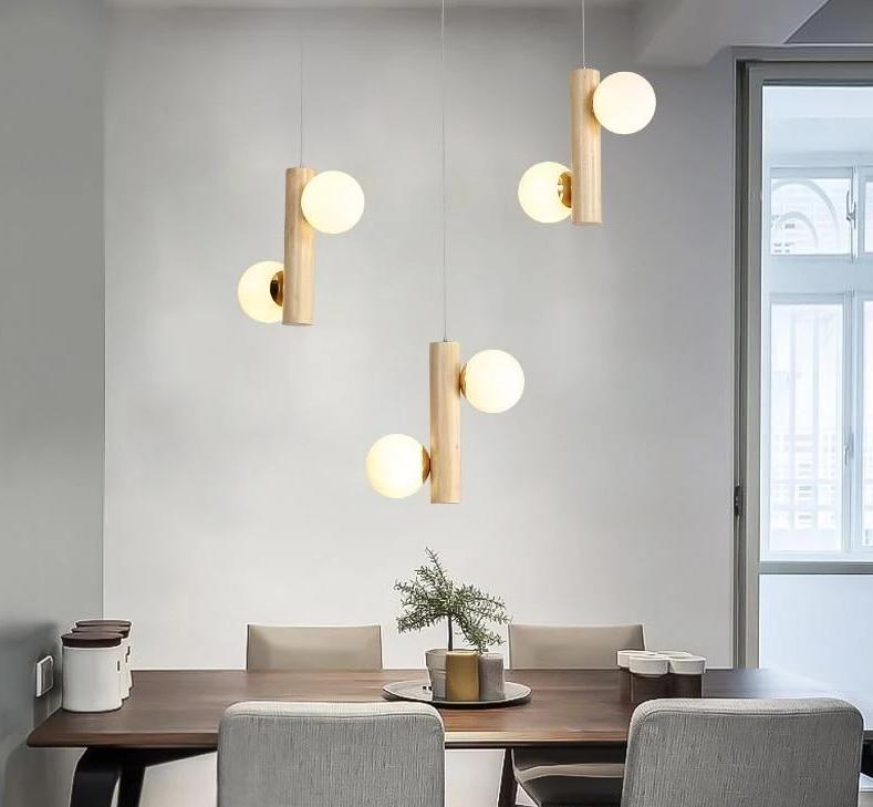 Freyza - Prescott - Modern Wooden Bulb Chandelier