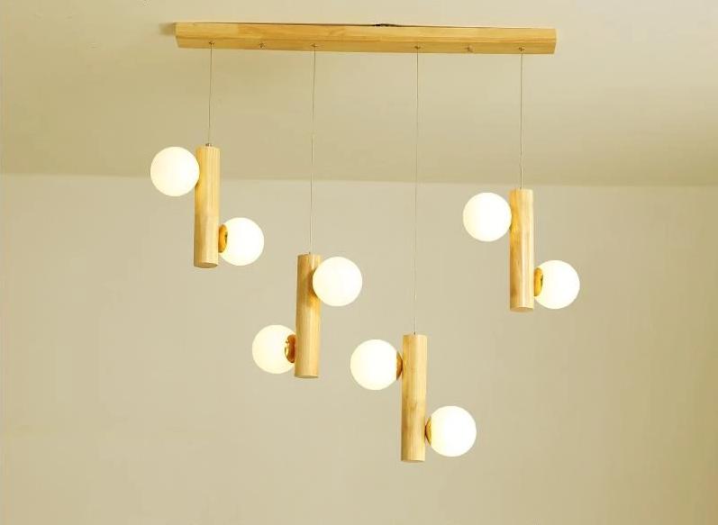 Freyza - Prescott - Modern Wooden Bulb Chandelier