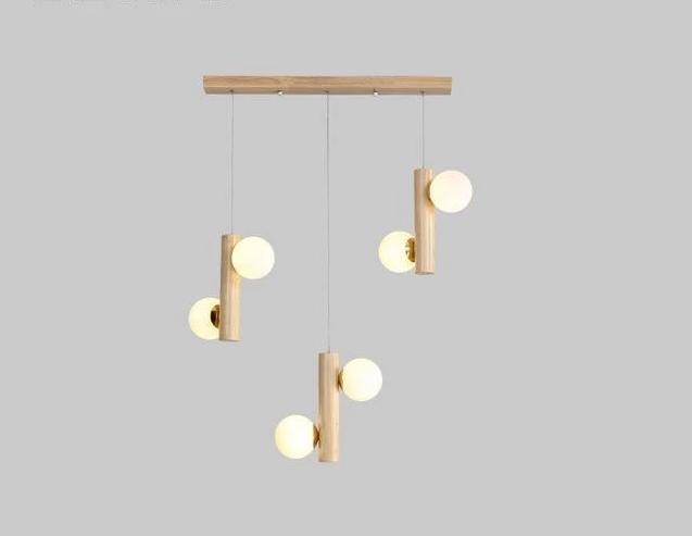 Freyza - Prescott - Modern Wooden Bulb Chandelier