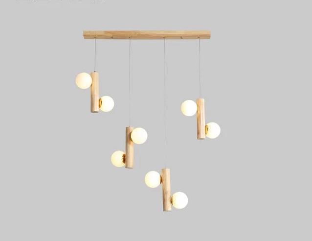 Freyza - Prescott - Modern Wooden Bulb Chandelier