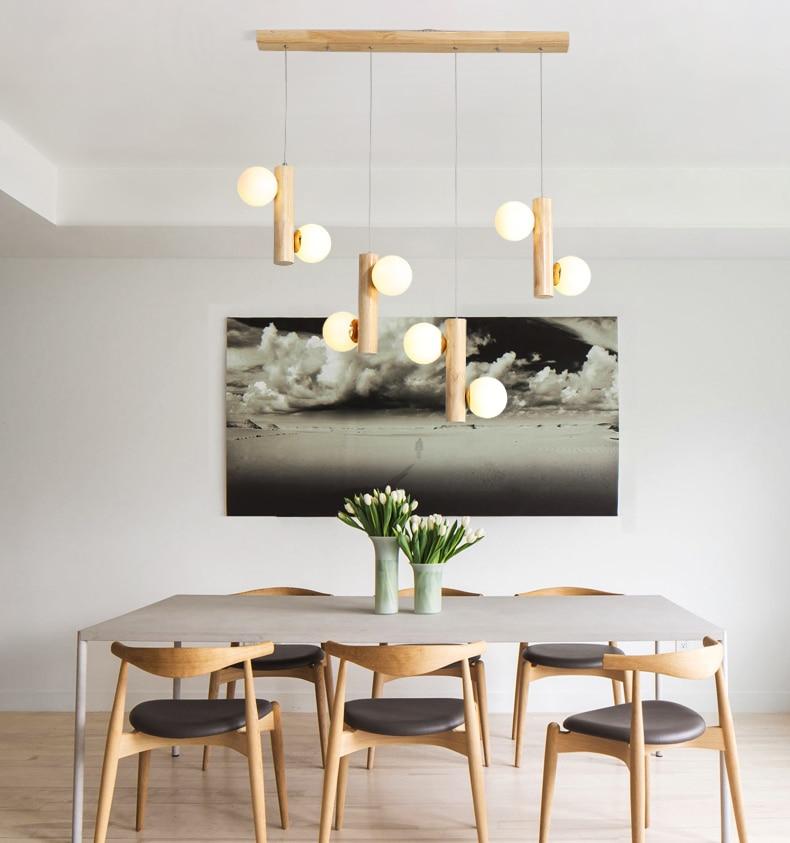 Freyza - Prescott - Modern Wooden Bulb Chandelier