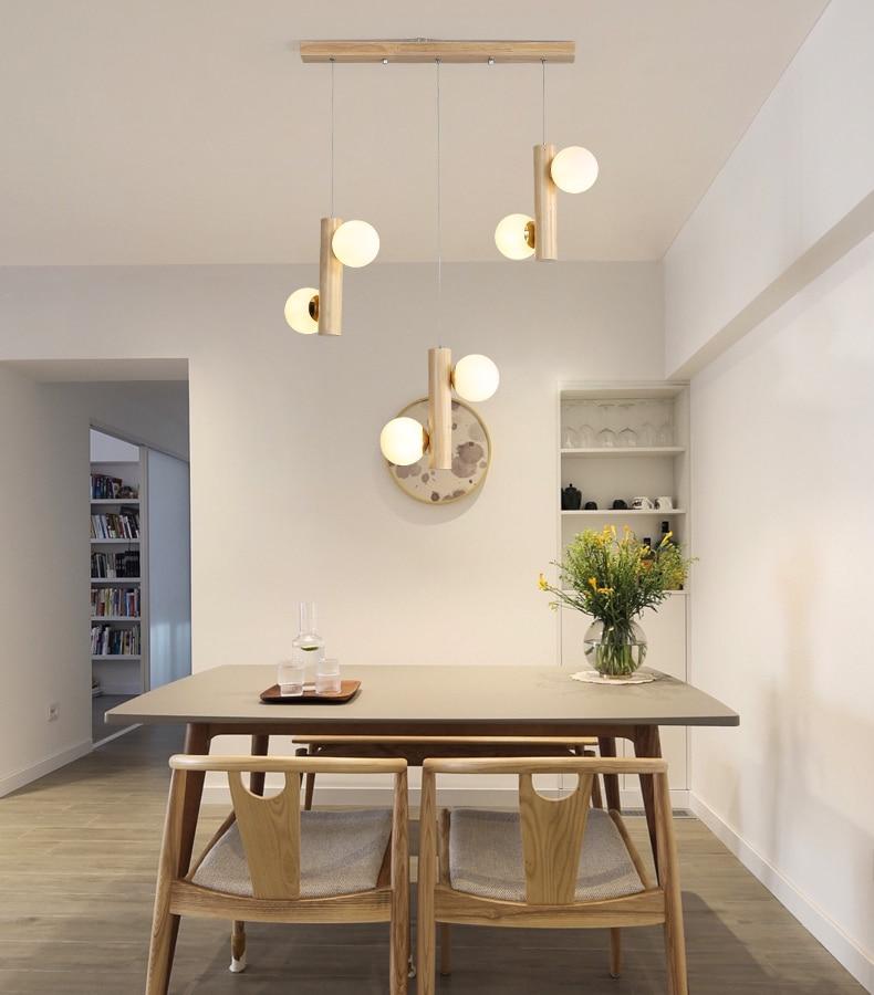 Freyza - Prescott - Modern Wooden Bulb Chandelier