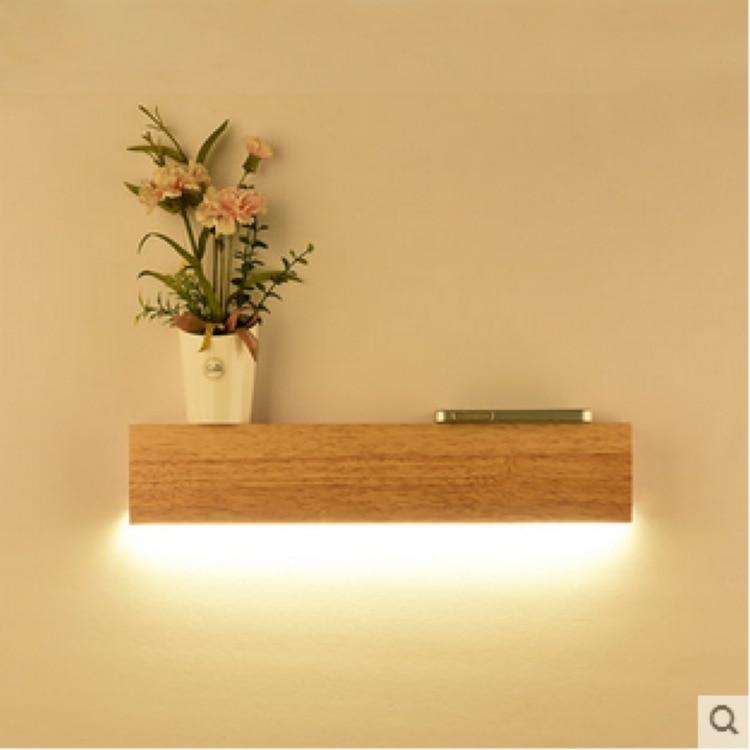Freyza - Eliana - Moderner Holz Eichenregal & Lampe
