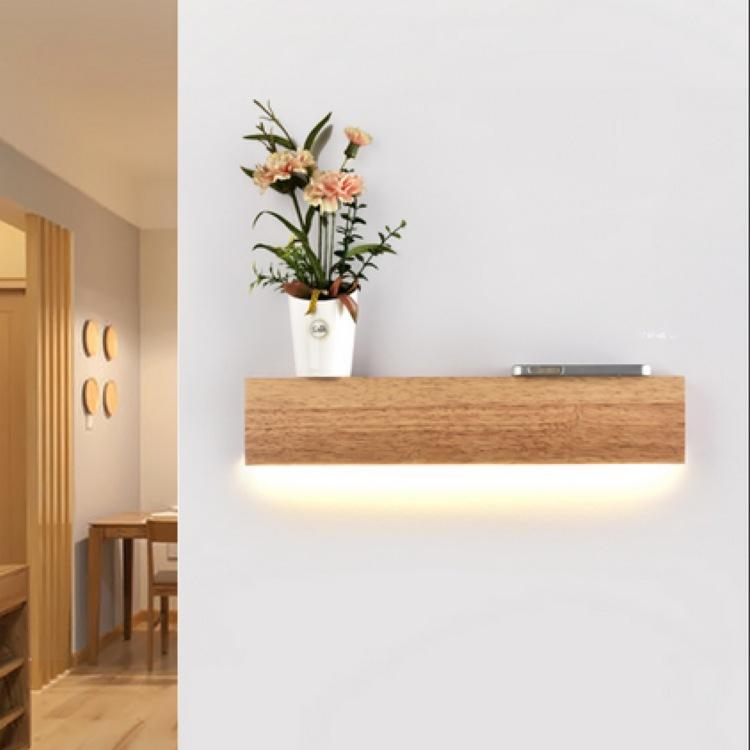 Freyza - Eliana - Moderner Holz Eichenregal & Lampe