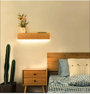 Freyza - Eliana - Moderner Holz Eichenregal & Lampe