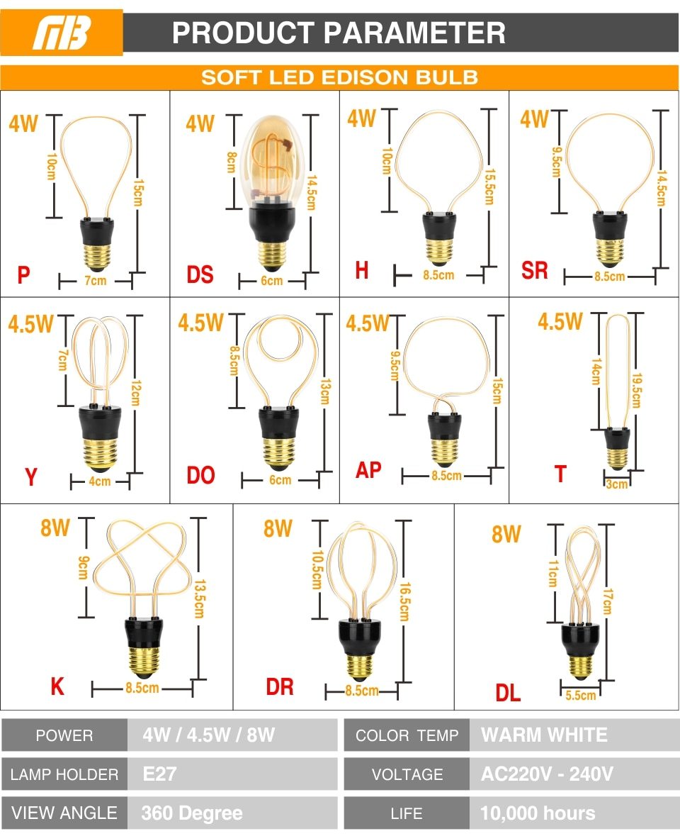 Freyza – Jax – Klassische Vintage-LED-Glühbirne