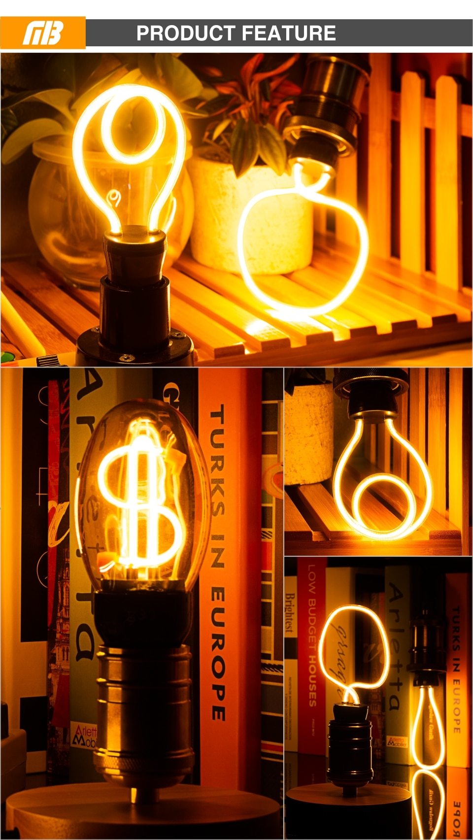 Freyza – Jax – Klassische Vintage-LED-Glühbirne