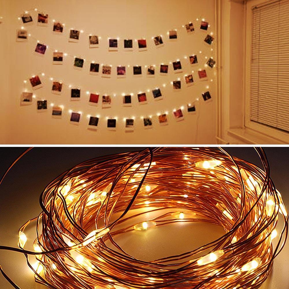 Freyza - Strung - LED Fairy Light String with Photo Clips