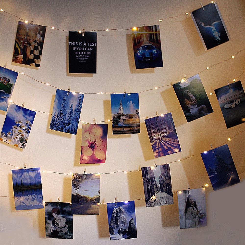 Freyza - Strung - LED Fairy Light String with Photo Clips