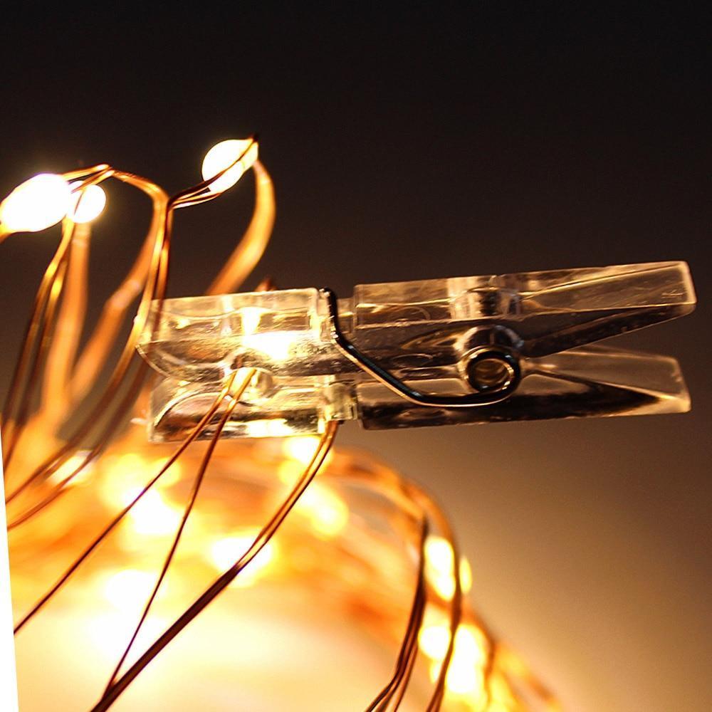 Freyza - Strung - LED Fairy Light String with Photo Clips
