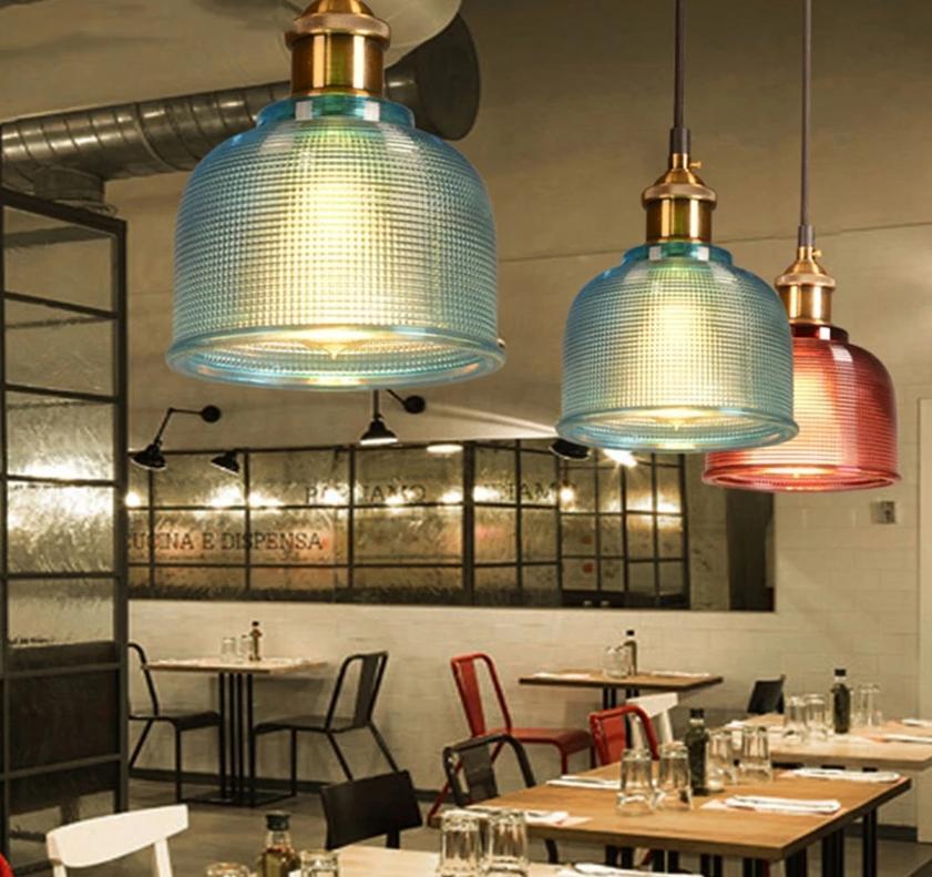 Freyza - Sosie - Retro European Color Glass Pendant Light