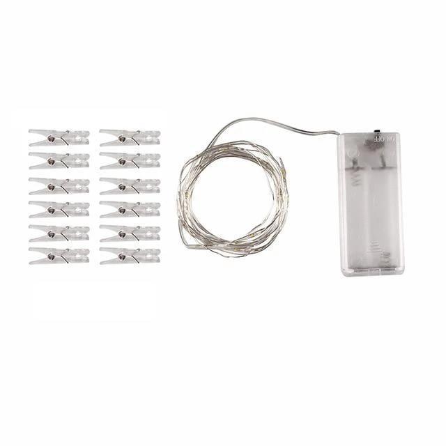 Freyza - Strung - LED Fairy Light String with Photo Clips