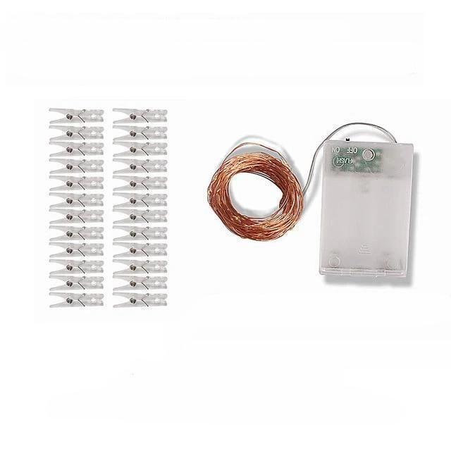 Freyza - Strung - LED Fairy Light String with Photo Clips