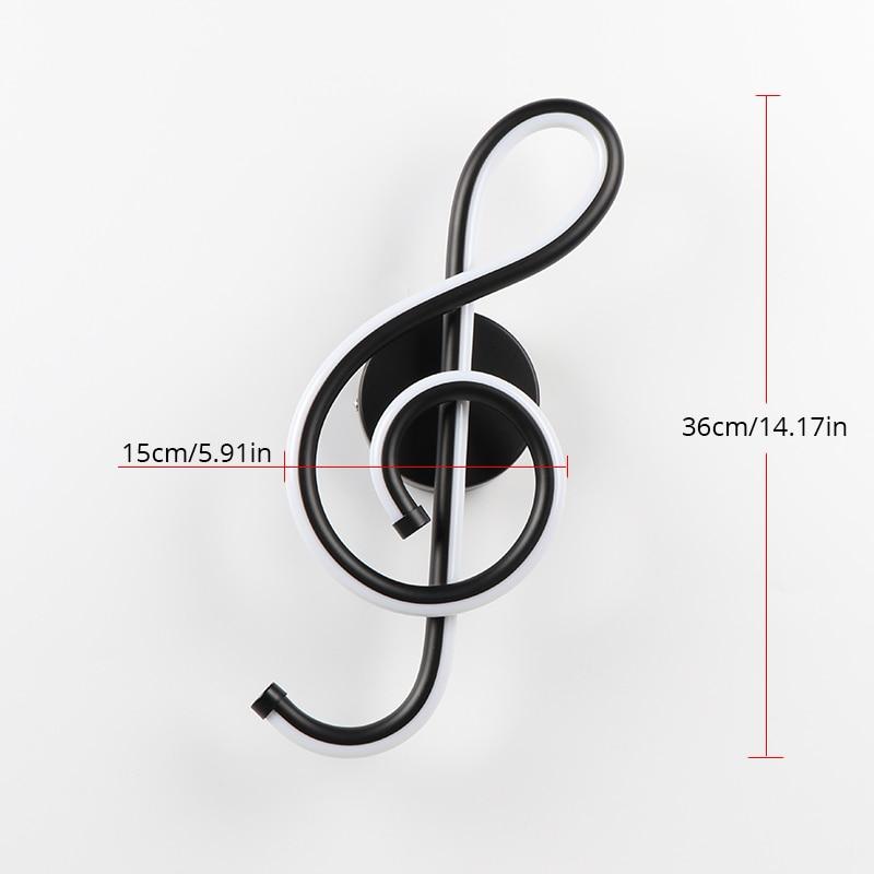 Freyza - applique murale LED en forme de note de musique
