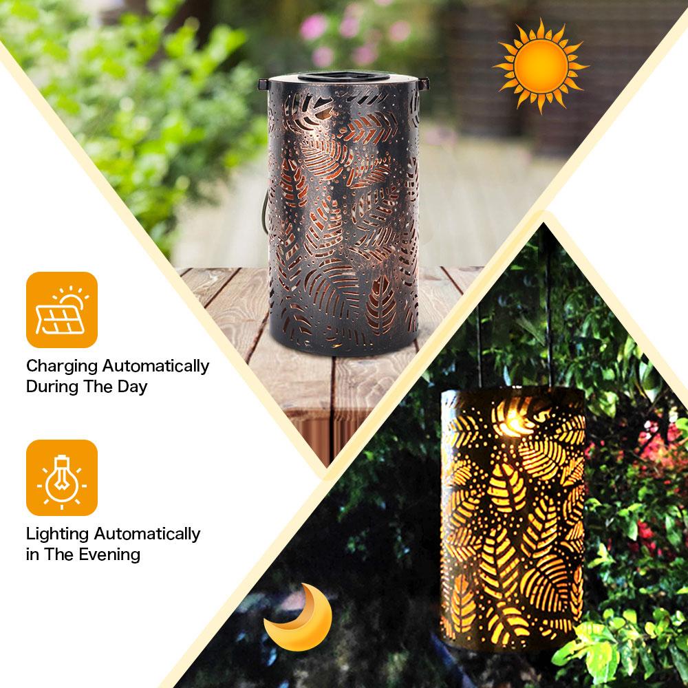 Freyza - Mateo - Leaf Pattern Shadow Cast Lantern