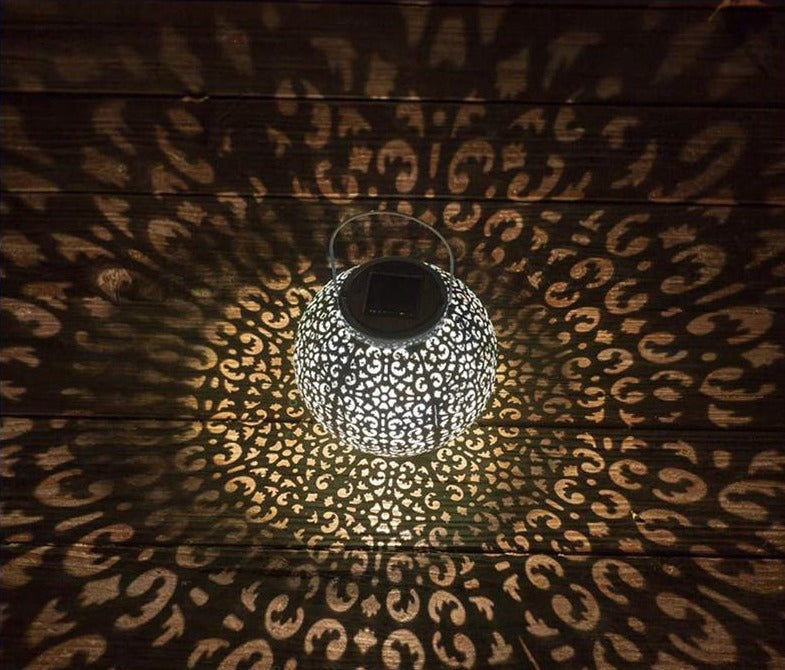 Freyza - Bode - Round Solar Hanging Shadow Cast Lantern