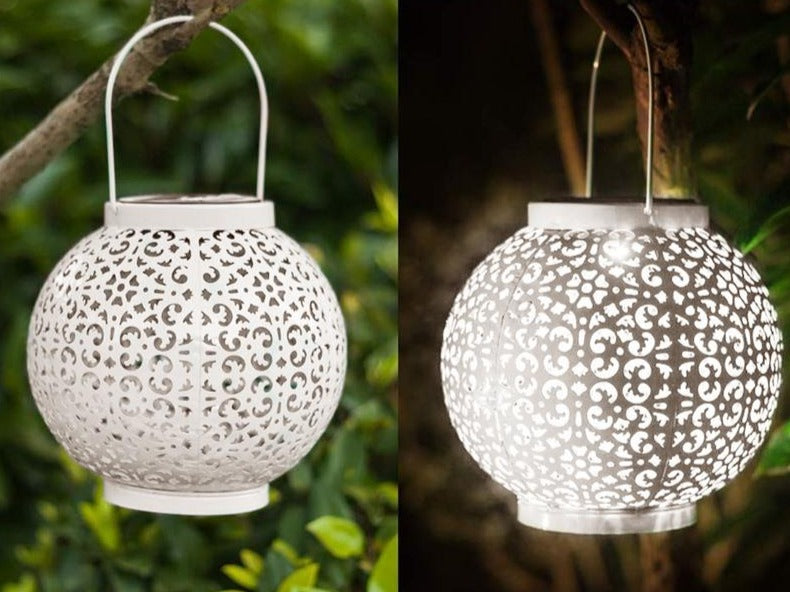 Freyza - Bode - Round Solar Hanging Shadow Cast Lantern
