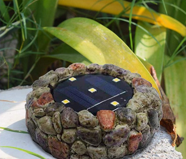 Freyza – Solar-LED-Leuchte in Cobblestone-Optik