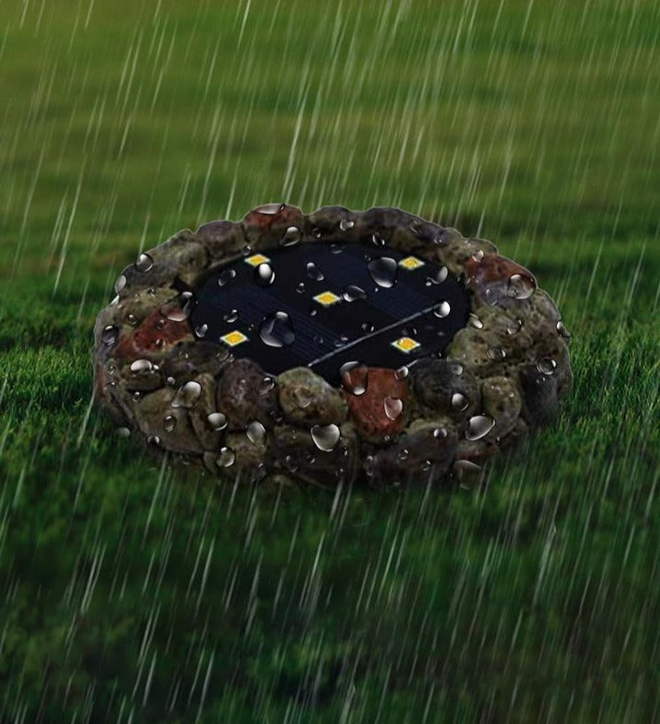 Freyza – Solar-LED-Leuchte in Cobblestone-Optik