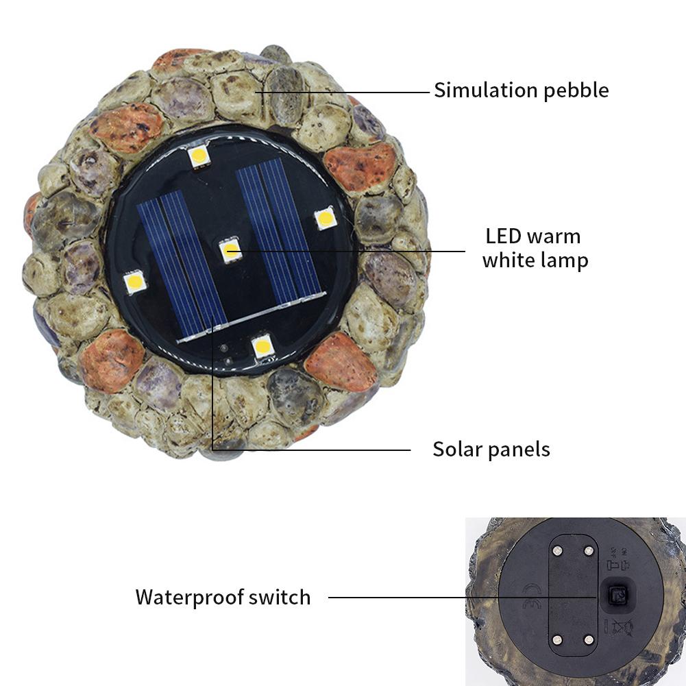 Freyza – Solar-LED-Leuchte in Cobblestone-Optik