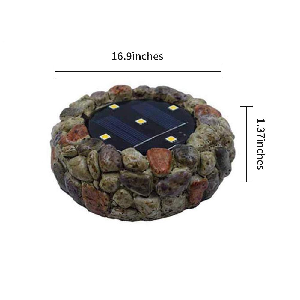 Freyza – Solar-LED-Leuchte in Cobblestone-Optik