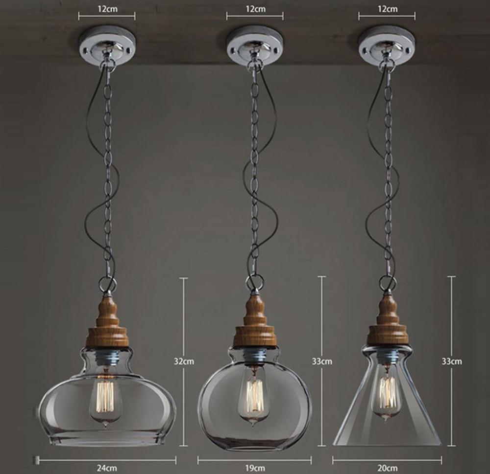 Freyza - Thalia - Clear Glass Vintage Antique Hanging Light