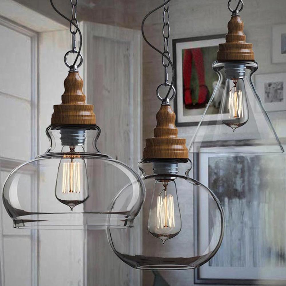 Freyza - Thalia - Clear Glass Vintage Antique Hanging Light