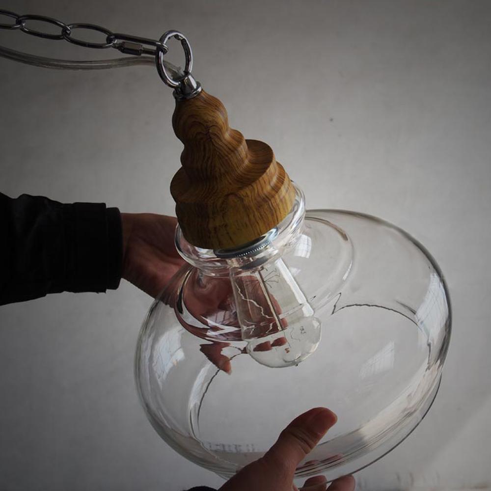 Freyza - Thalia - Clear Glass Vintage Antique Hanging Light