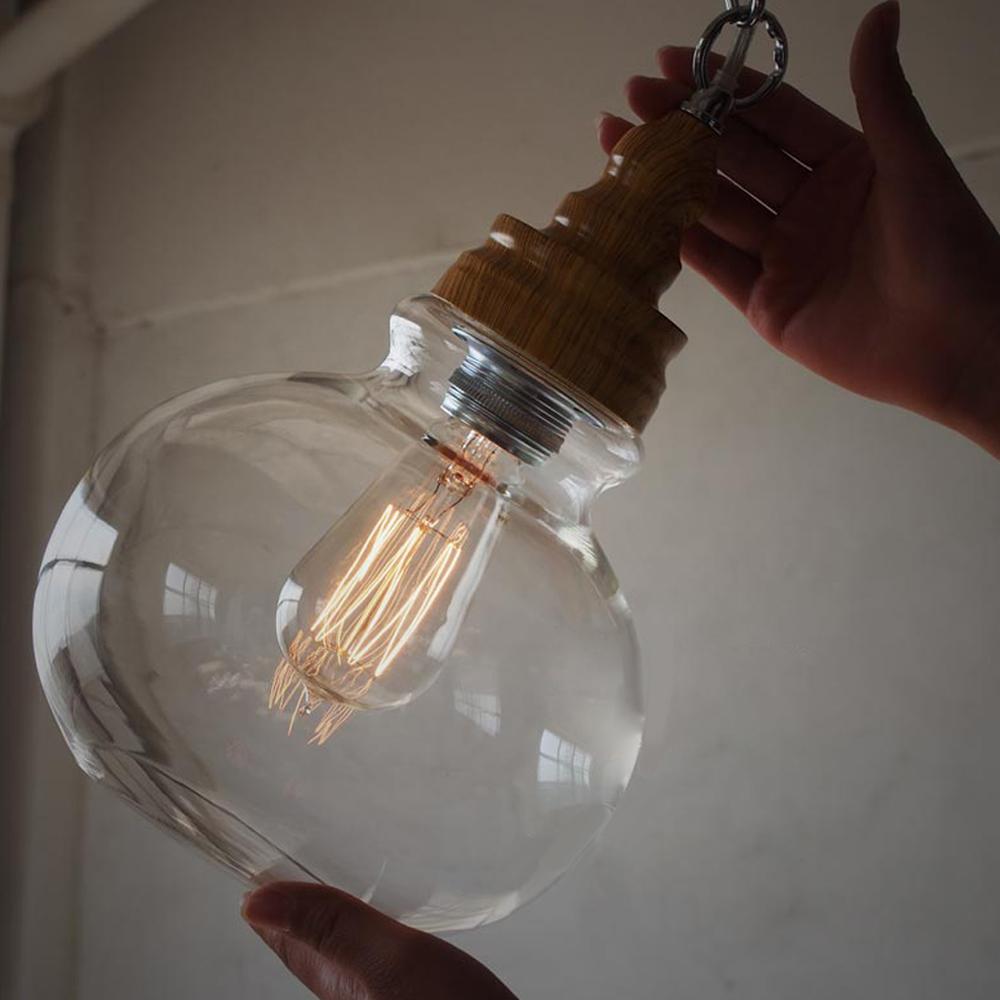 Freyza - Thalia - Clear Glass Vintage Antique Hanging Light